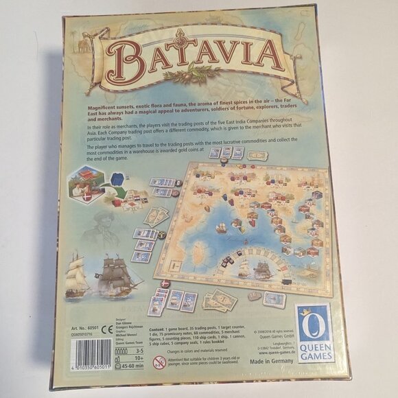 Batavia Board Game Queen Games Eurostyle Strategy Trading Posts Dan Glimne NIB - Picture 3 of 6